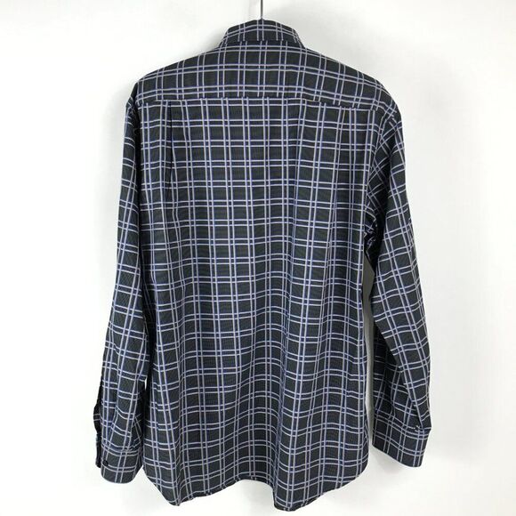 Scott Barber Long Sleeve Button Up Shirt Men's Large Plaid 100% Cotton Casual - Picture 6 of 10